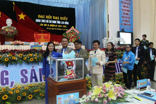  210 đại biểu là những đoàn viên tiêu biểu đến từ 25 cơ sở Đoàn trực thuộc trên địa bàn tỉnh Lâm Đồng